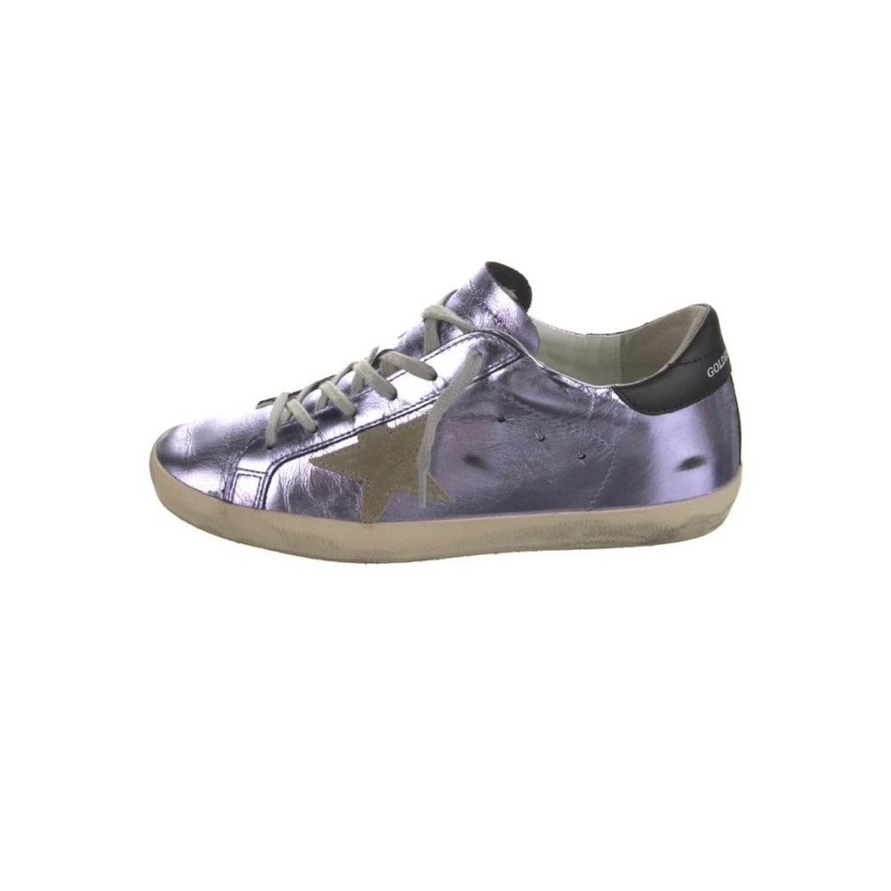 Purple metallic Golden Goose sneakers Sz 37 (6.5) never worn